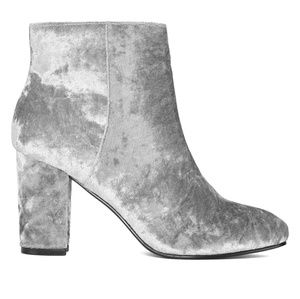 Silver bootie boots